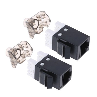 2Pcs UTP CAT6 Module RJ45 Connector Cable Adapter Keystone