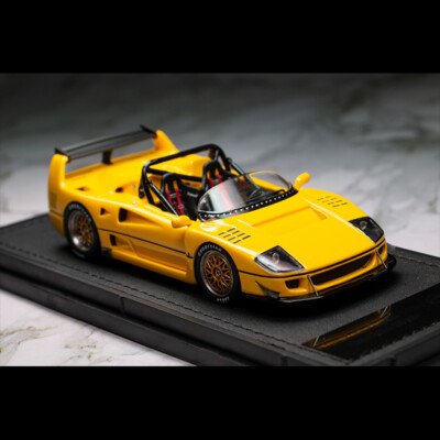 Top Marques 1:43 Ferrari F40 LM Barchetta Beurlys 1987 Resin Car Model Yellow