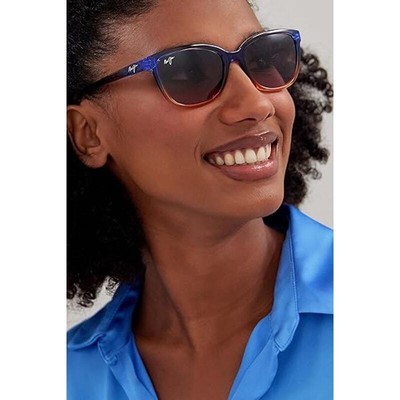 Pre-owned Maui Jim Women's Polarized Cat Eye Sunglasses, Small In Multicolor