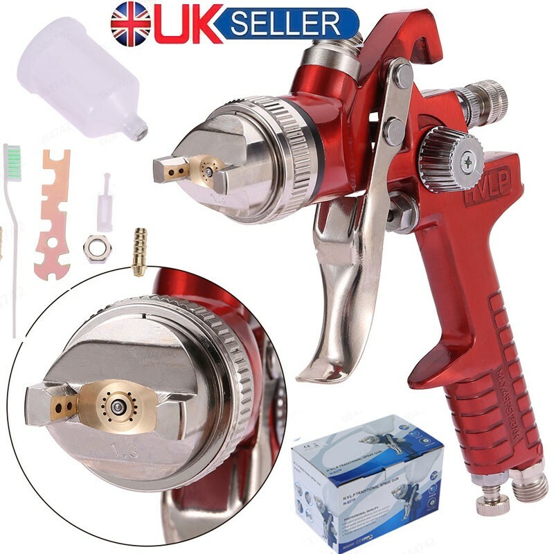 Hvlp 1 3mm Spray Gun H 7p Silver High Volume Low Pressure Painting Gun 600ml Ebay