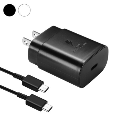 25w Type USB-C Super Fast Wall Charger+1.2m Cable For Samsung Galaxy S20 S21 5G