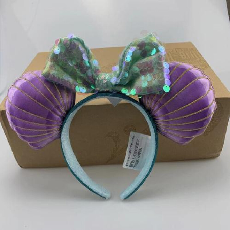 Disney Parks Little Mermaid Hair Dont Care Purple Ariel Minnie Ears Headband US