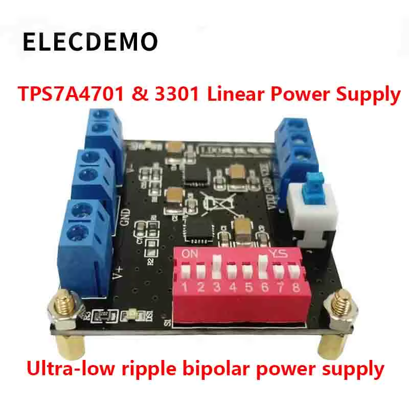 TPS7A4701 module TPS7A3301 ultra low ripple positive and negative power uV ripp