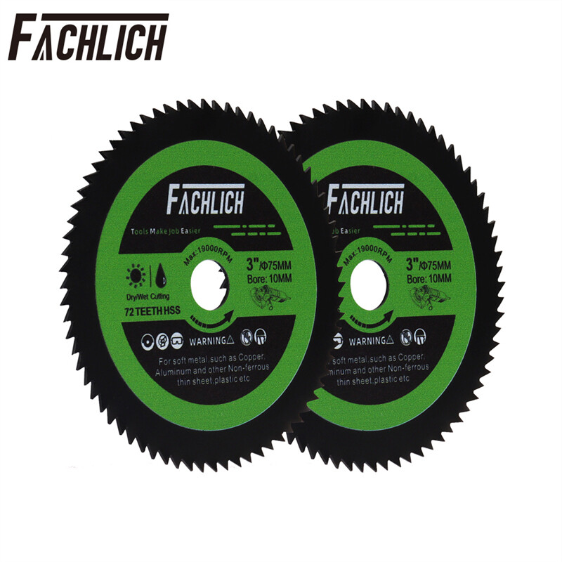 2pcs 3inch High-Speed Steel Saw Blade Cutting Wheel for Aluminum Copper Metal