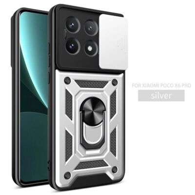 For Xiaomi Poco X6 Pro 13T Redmi Note 13 Plus Ring Holder Armor Case Dustproof