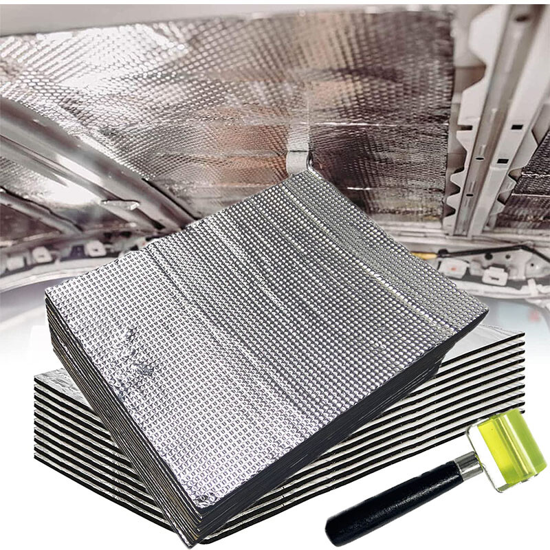 16 ~ 112SQFT Sound Deadener Mat Noise&Heat Shield Insulation Car Hood Trunk Door