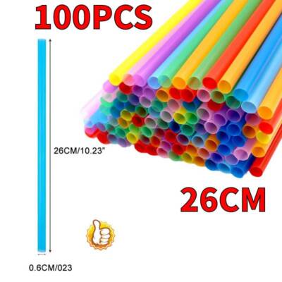 100PCS Straws Extra Wide Fat Jumbo Bubble Tea Smoothie Drinking Straws-- HOT