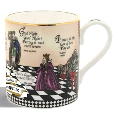 HALCYON DAYS, SHAKESPEARE FINE ENGLISH BONE CHINA MUG(S), NEW