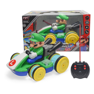 Super Mario Bros Luigi Remote RC Car Figures Toys Collection Model Xmas Kid Gift