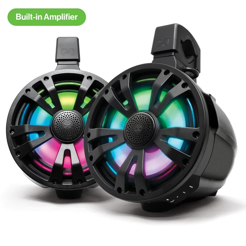 ECOXGEAR ExtremeTower Speakers TA8 - 1 Bluetooth Amplified + 1 Passive Speaker