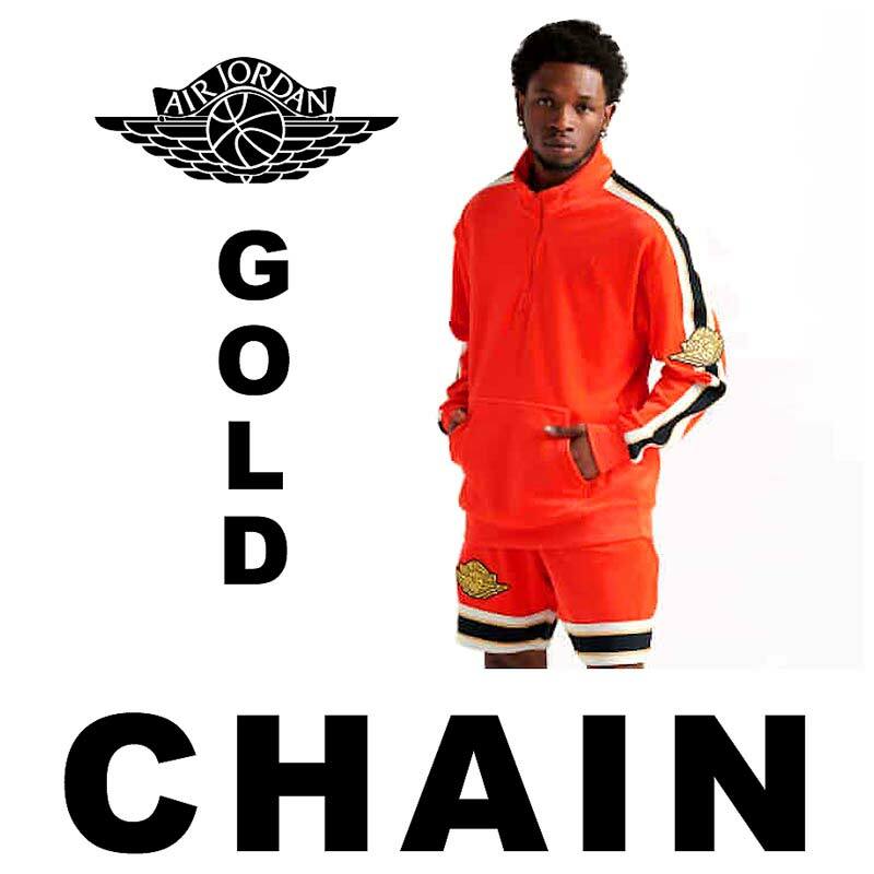 MEN'S NIKE AIR JORDAN WINGS STM GOLD CHAIN JACKET RETRO 80-S BV4043-634 LARGE