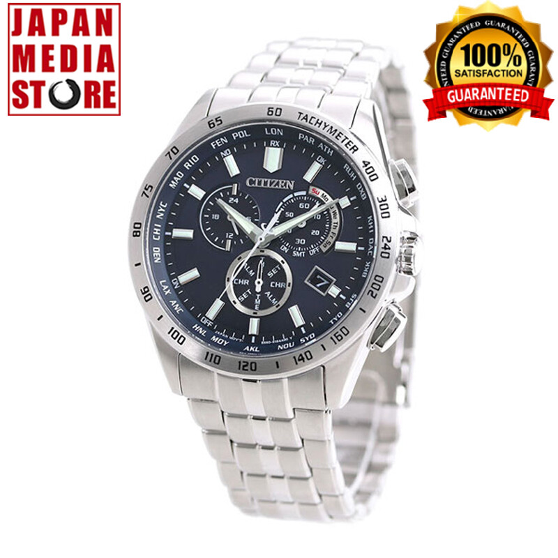 Pre-owned Citizen Collection Cb5870-91l Eco-drive Chronograph Atomic Radio Men Watch