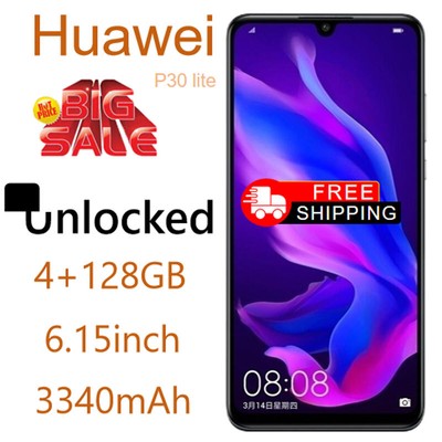 New Unlocked Huawei P30 Lite 4+128GB 6.15inch Android Big Sale Free Shipping
