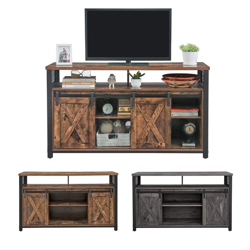 Farmhouse Sliding Barn Door Console For 55 Inch Tvs Usa@@