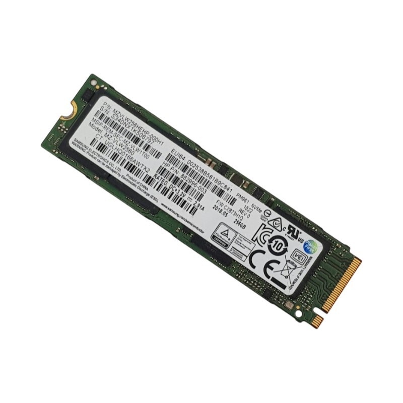 256go Samsung Pm961mz-Vlw2560 Ssd Nvme M.2 2280 M