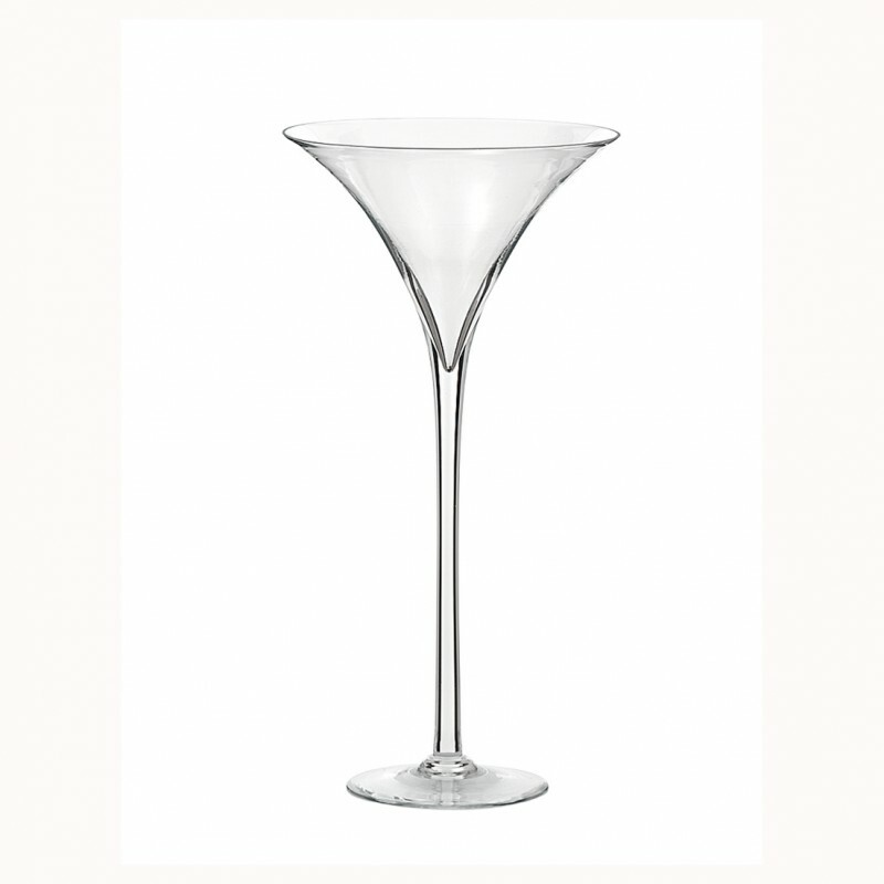 Coppa Martini In Vetro Altezza 40cm Diametro 17cm Vaso Fiori Matrimonio sus