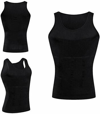 Men Compression Shirt Sleeveless Body Shaper Base Layer Slimming Tank Top Vest