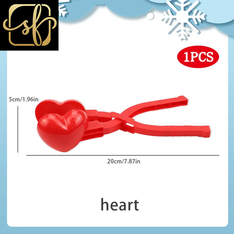 Snowball Maker Clip for Kids Adult Heart Snowflake Duck Shape Clip Tongs for Outdoor Sand Snow Ball Mold Toys Fight Sports Toys