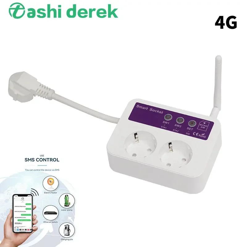 GSM socket SC2-GSM 4G Smart Remote Control OFF/ON Power Switch Plug Socket 16A S