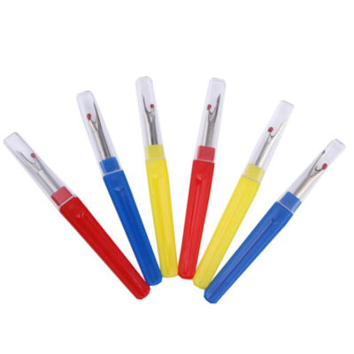 3pcs Plastic Seam Ripper Stitch Unpicker Thread Sewing Tool Cap w/ Q9S4