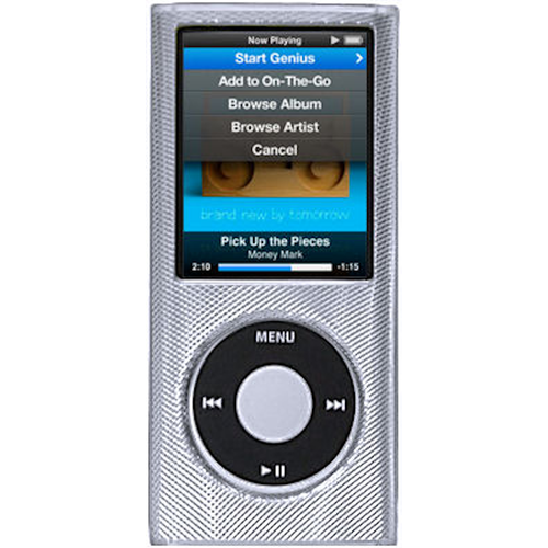 Aluminum Crystal Hard Case for 4th Generation iPod Nano (Silver)