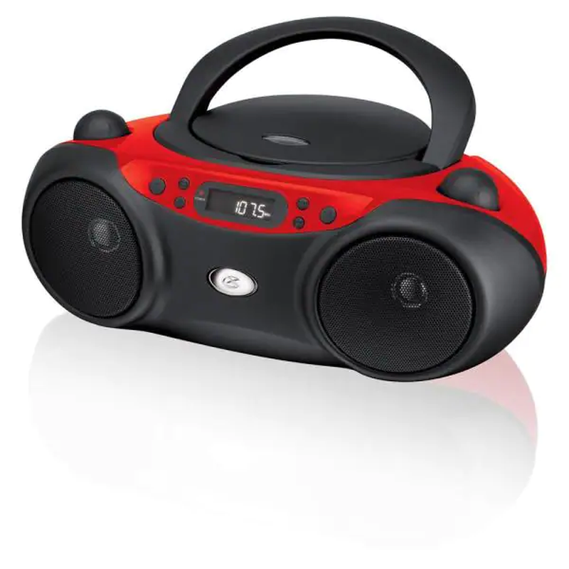 am/fm cd boom box | gpx boombox player radio with portable playback red line new