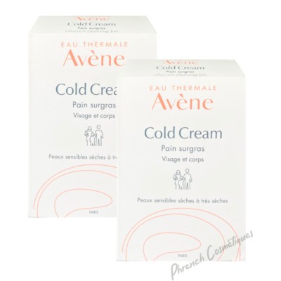 2x SET Avene Cold Creme Ultra Rich Soap Free Cleansing Bar 100g Exp.03/2028