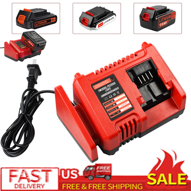 20V Lithium Battery Fast Charger For Black and Decker Battery LBX20 LBXR20 LB20