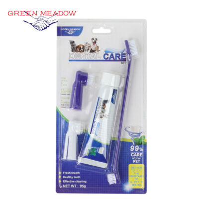 4pcs Pet Toothbrush Toothpaste Finger Dog Clean Teeth Mouth Dental Care Cat Kit