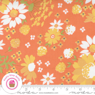 Moda COZY UP 29120 12 Orange Floral COREY YODER Quilt Fabric