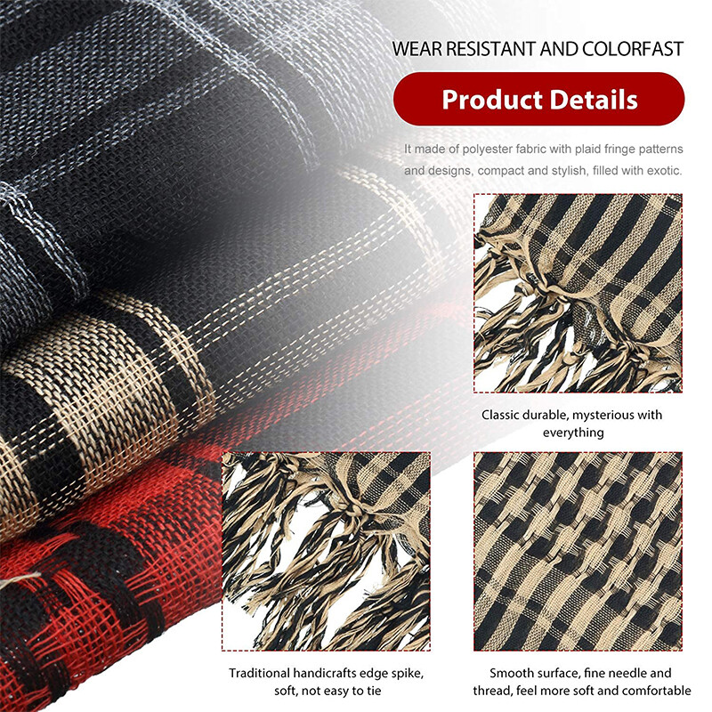 Shemagh Tactical Desert Military Head Scarf Face Mask Arab Wrap Keffiyeh Scarves