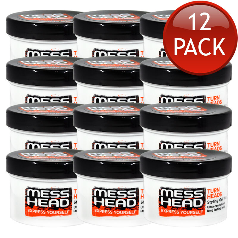 12 X Mess Head Styling Gel Wax Hair Groom Style Control Long