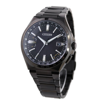 Pre-owned Citizen Attesa Cb0215-51e Eco-drive Direct Flight Atomic Titanium Men Watch