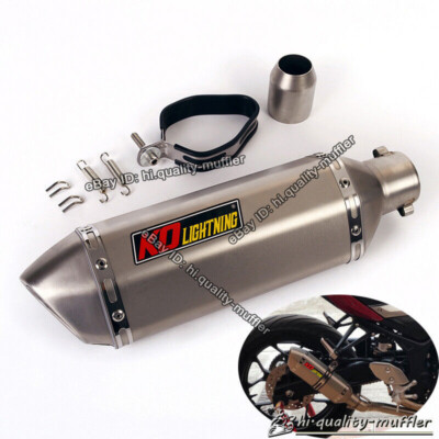 51mm Universal Motorcycle Slip On Exhaust Muffler Pipe With DB Killer Silencer