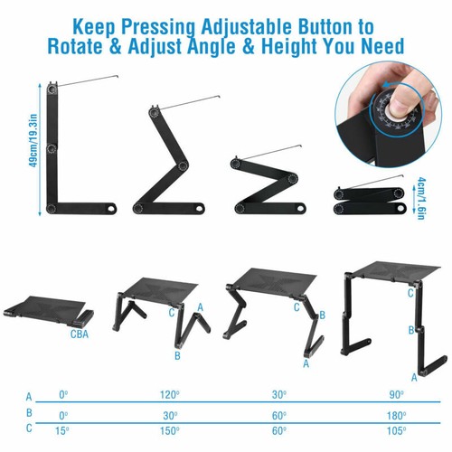 Durable Portable Foldable Notebook Laptop Desk Table Stand Bed Tray+Mouse Board