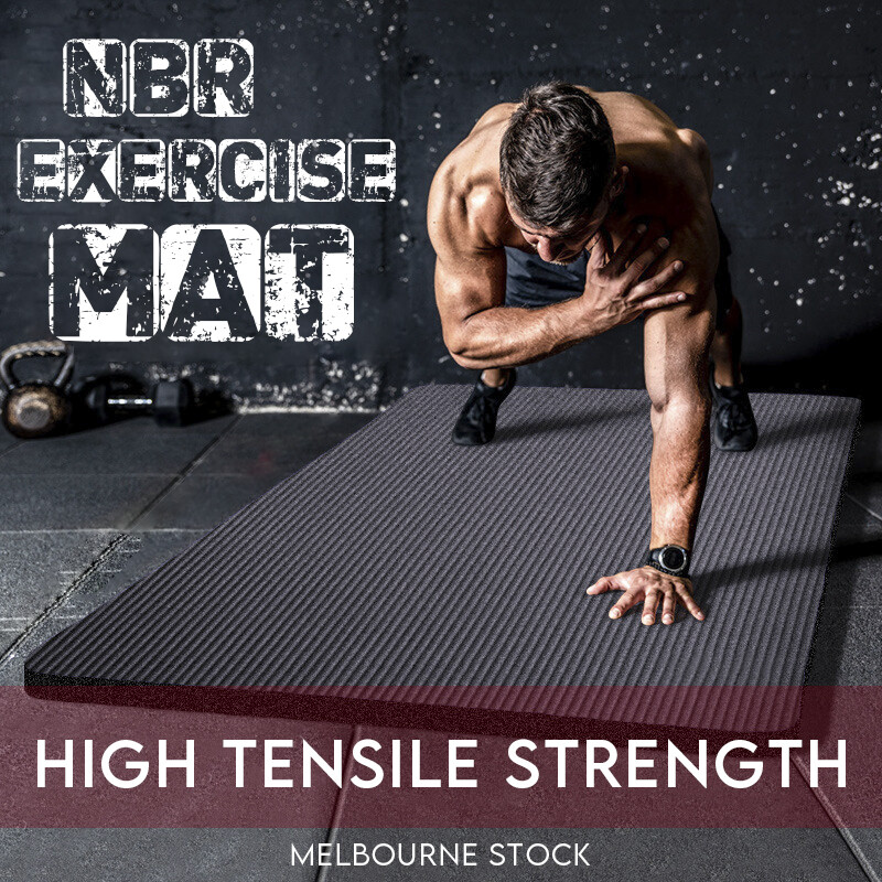 Exercise Mat Gym Fitness Pilates Yoga NBR Thick Pad Nonslip Floor Eco Durable Oz - Picture 1 of 12