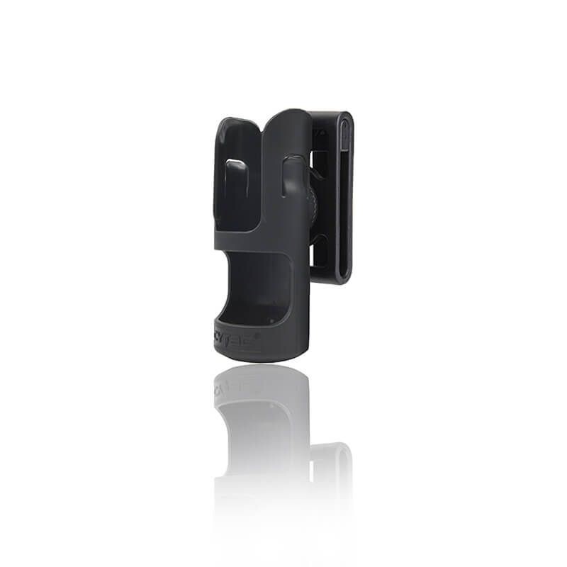 Pepper Spray Holder Holster - Black (OWB) Outside the Waistband with Belt Clip