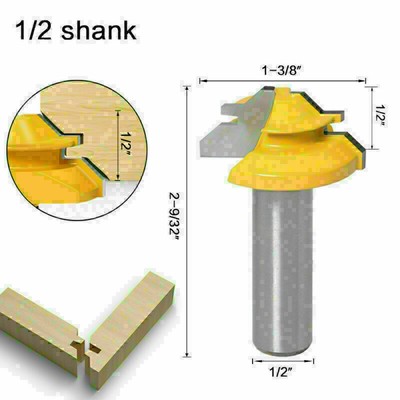 1PCS Lock Miter Router Bit Shank Woodworking Milling Cutter Equipment Tools