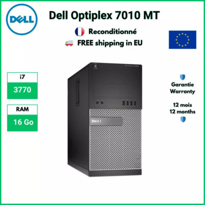 Dell Optiplex 7010 MT I7-3770 16 GB RAM Without Hard Drive