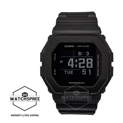 Pre-owned G-shock Casio  G-lide Lineup Black Resin Band Watch Gbx100ns-1d