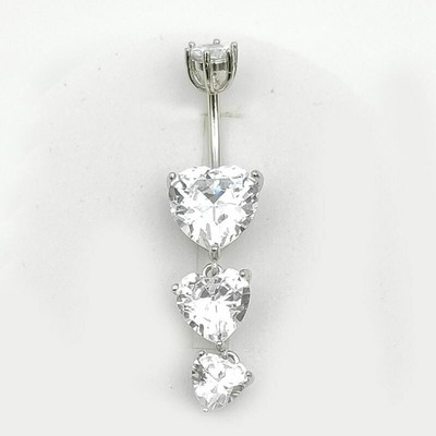 1.50Ct Heart Cut Diamond Lab-Created Women Pricing Belly Ring14K White Gold Over