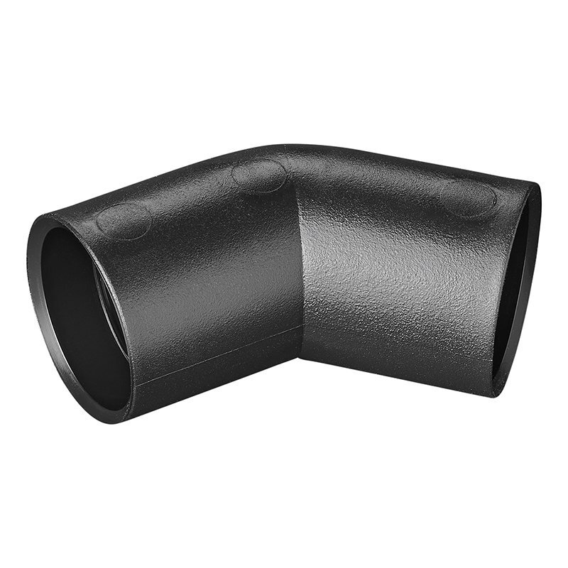 Abwasser-Rohr Winkel 45° PE schwarz