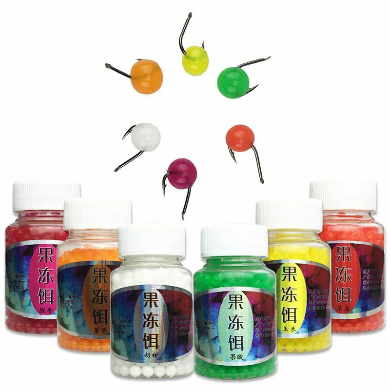 Carp Fishing Jelly Bait 70g 450Pcs Bottle Fish Pellet Fisher Beads Beans Baits