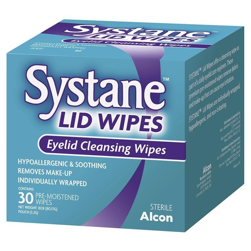 Systane Lid Wipes 30 X 3 Pack Sterile Eyelid Cleansing Soothing 90 eye Lid Wipes
