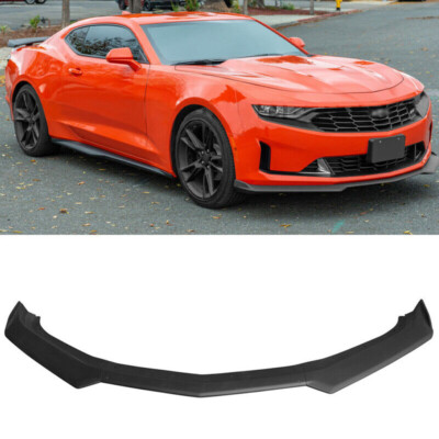 Matte Black Front Bumper Lip Splitter Spoiler For Camaro SS 19-21 LS LT RS 16-21