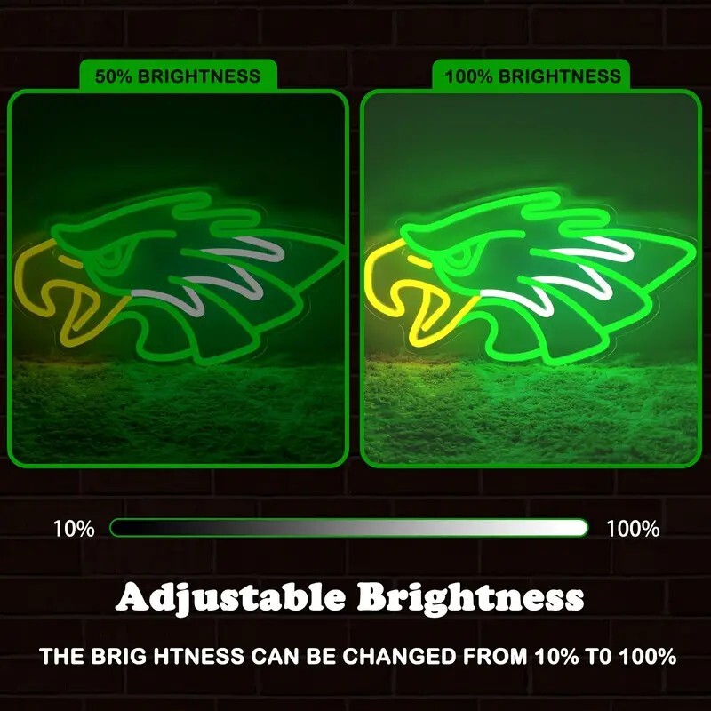 Philadelphia Eagles Man Cave Neon Light Sign. Go Birds!  8.5in x 16in