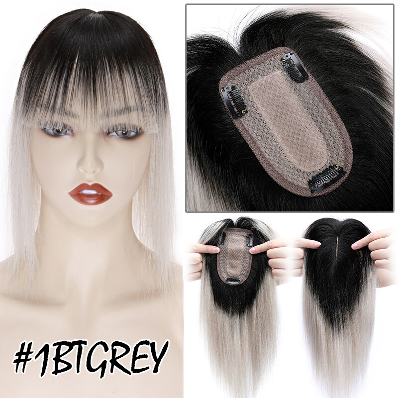 Undetectable Hairline Human Hair Topper Hairpiece PU MONO Toupee Half Wigs THICK