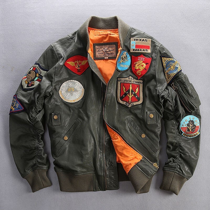 Pre-owned Top Gun Maverick Jacket For Men Green Army