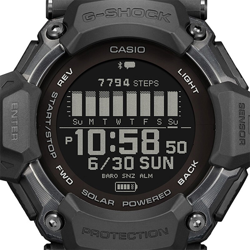 Pre-owned Casio G-shock Gbd-h2000-1bjr G-squad Sport Bluetooth Gps Digital Men Watch