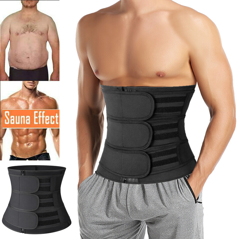 Men Waist Trainer Trimmer for Weight Loss Neoprene Sweat Belt Corset Body Shaper